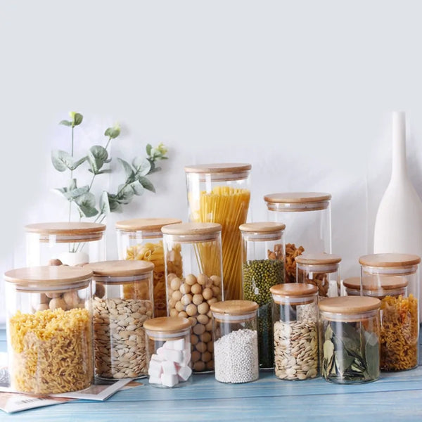 Bamboe Glazen Containers