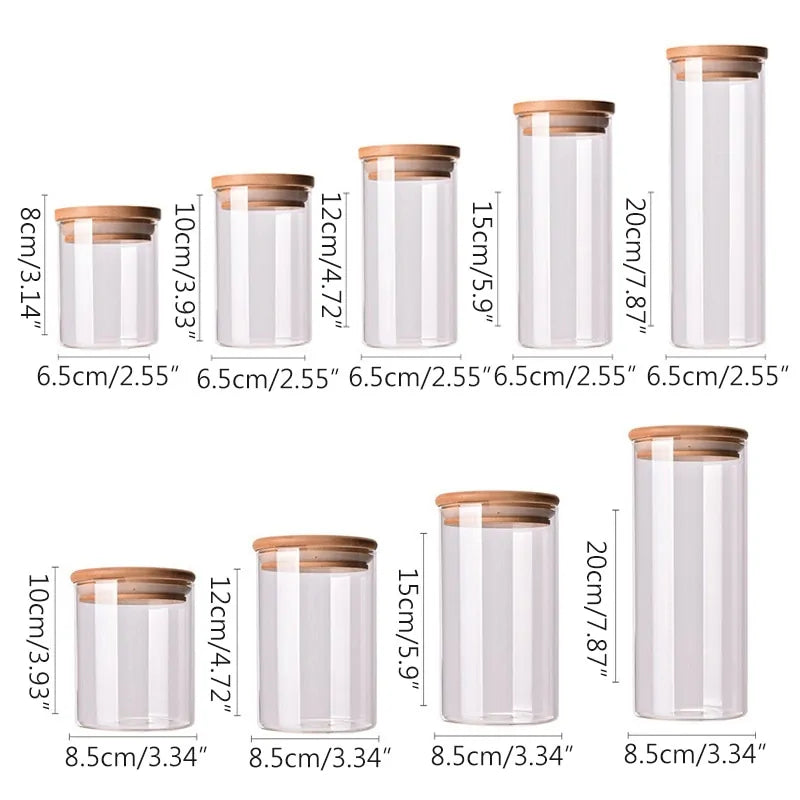 Bamboe Glazen Containers