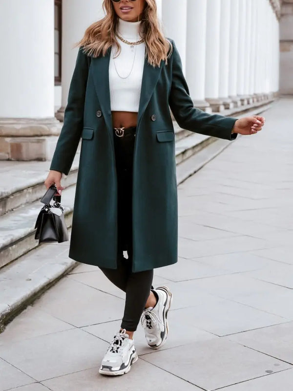 Camel winter Trenchcoat | Elagante winter jas